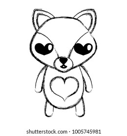 figure enamored fox cute wild animal