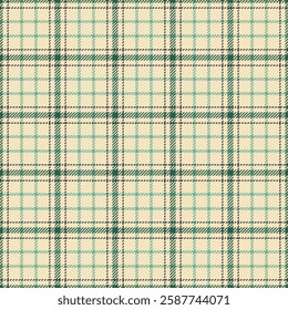 Figure fabric tartan background, stroke pattern check plaid. Twill textile texture vector seamless in light and mint colors palette.