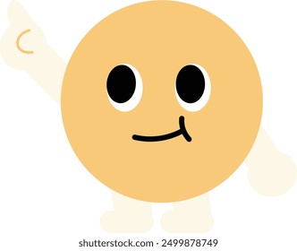 a figure face with a funny expression