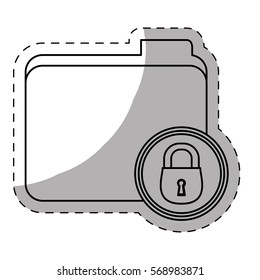 figure file data center security icon, vector illustration