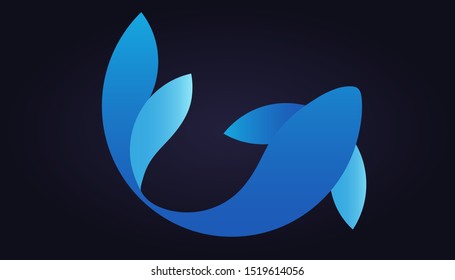 Figure fish on a dark blue background.