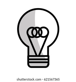 figure flat bulb idea and creative icon