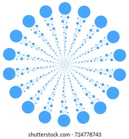 Figure of flat colored abstract meteorites