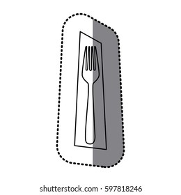 figure fork picture decorative icon, vector illustraction design