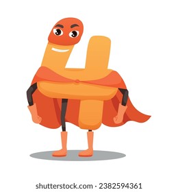 Figure Four in superhero costume on white background