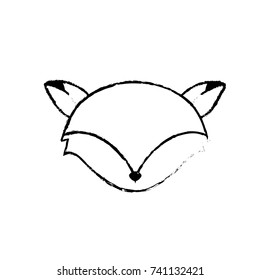 figure fox head wild cute animal