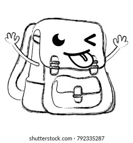 figure funny bag object kawaii with arms