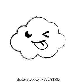 figure funny and cute cloud kawaii weather