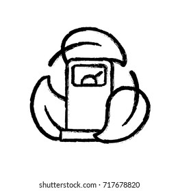figure gas machine with ecological leaves around