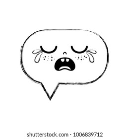 figure gaudy chat bubble kawaii cartoon