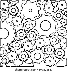 figure gears bacground icon, vector illustraction design