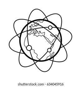 figure geostationary orbits around earth planet