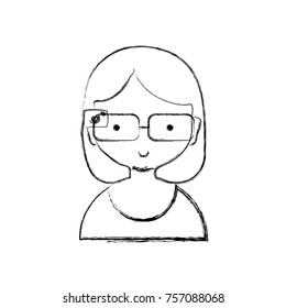 figure girl with 3d glasses to virtual video game