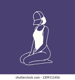 Figure girl in vector

