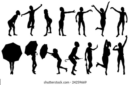 figure girl; vector;