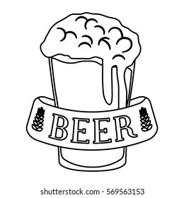 figure glass beer icon image design, vector illustration