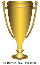 Figure Gold Cup to be awarded. Vector illustration.