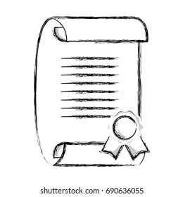 figure graduation certificate document to grade celebration