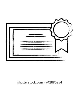 figure graduation diploma certificate with wood frame design