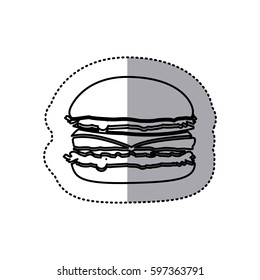 figure hamburger fast food icon, vector illustraction design