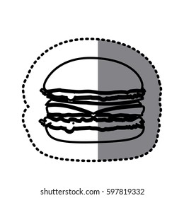 figure hamburger fast food icon, vector illustraction design