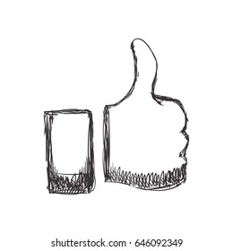 figure hand with all good symbol