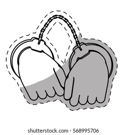 figure hand with handcuffs icon image, vector illustration