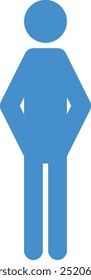 figure with hands on hips gesture, confident icon sign