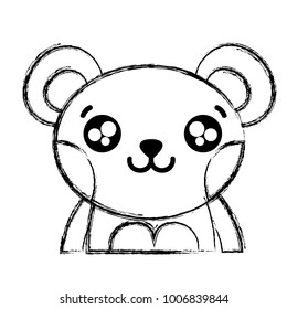 figure happy bear adorable wild animal