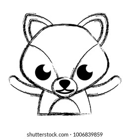 figure happy fox adorable wild animal