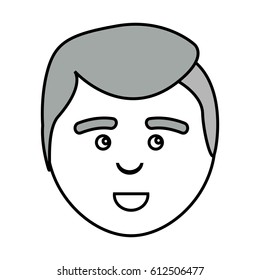 figure happy man with facial expression