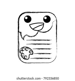 figure happy and tender note paper kawaii