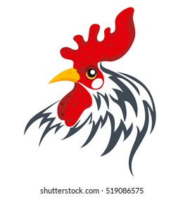 The figure of the head of the cock.