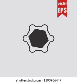 Figure hexagon icon.Vector illustration.