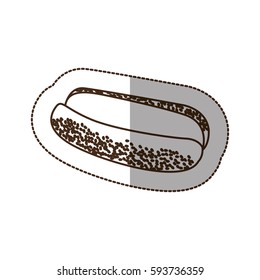 figure hot dog bread icon, vector illustraction design