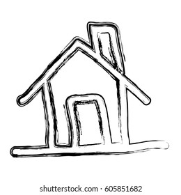 figure house icon image, vector illustration design