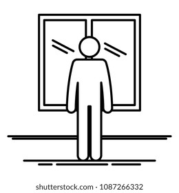 figure human in the windows silhouette avatar