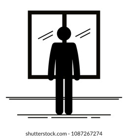figure human in the windows silhouette avatar