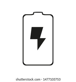 The figure is an icon of charging, new technologies. It can be used in new technologies, phones, computers, gadgets.