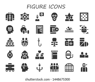 Figure Icon Set 30 Filled Figure Stock Vector (Royalty Free) 1448675300 ...