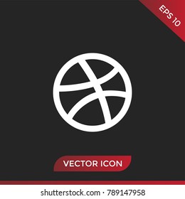 Figure icon vector, dribble logo symbol.