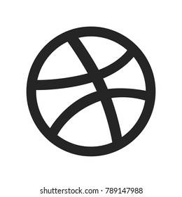 Figure icon vector, dribble symbol. Social pictogram, flat vector sign isolated on white background. Simple vector illustration for graphic and web design.