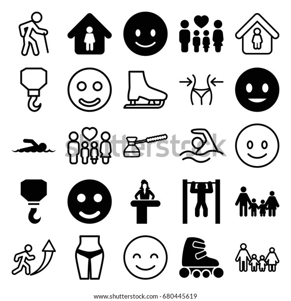 Figure Icons Set Set 25 Figure Stock Vector (Royalty Free) 680445619 ...