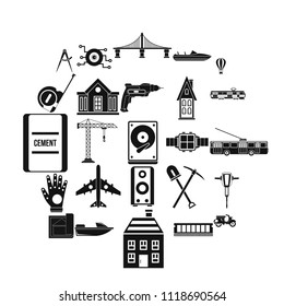 Figure icons set. Simple set of 25 figure vector icons for web isolated on white background