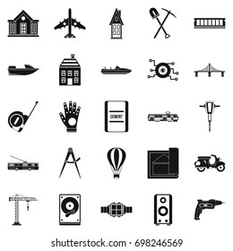 Figure icons set. Simple set of 25 figure vector icons for web isolated on white background