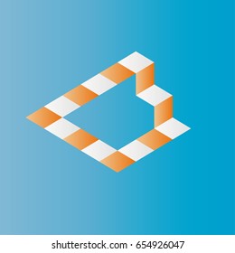 Figure impossible travel path optical effect