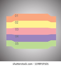 The figure is an infographic for the text, on five positions. Infographics for the project, business, presentation, demonstration, display, for advertising.