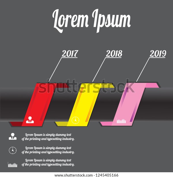 Figure Infographic Three Positions Text Infographics Stock Vector ...