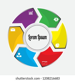 In the figure infographics at 6 positions, infographics with icons - business, infographic without text. Infographics for presentation, business, project, advertising.