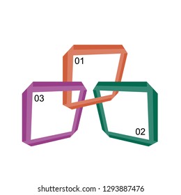 In the figure infographics for the business of the project, infographics in the form of curved squares, infographics for business, infographics with numbers.